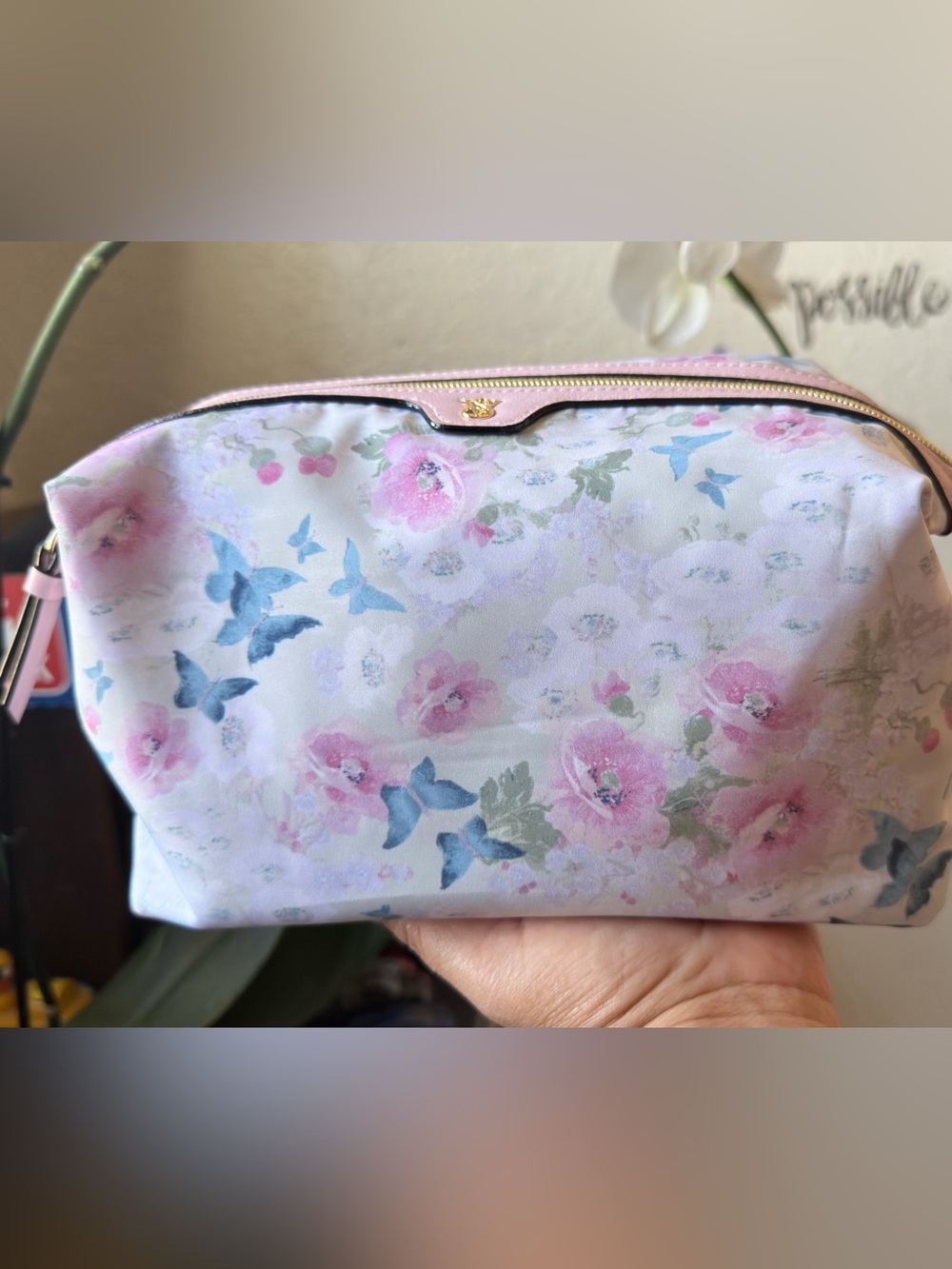 Floral Pink and Cream Women's Bag